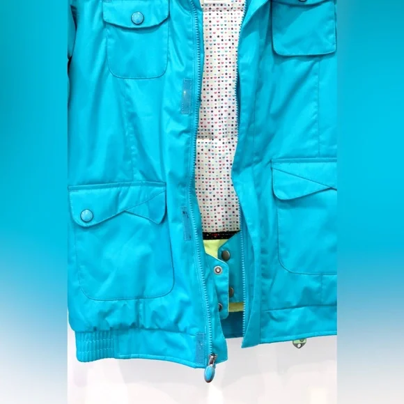 Burton Kids XL 14-16 girlsSnow Boarding Ski Jacket Hooded Waterproof Coat blue